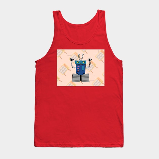 July Tracks Robot Tank Top by Soundtrack Alley